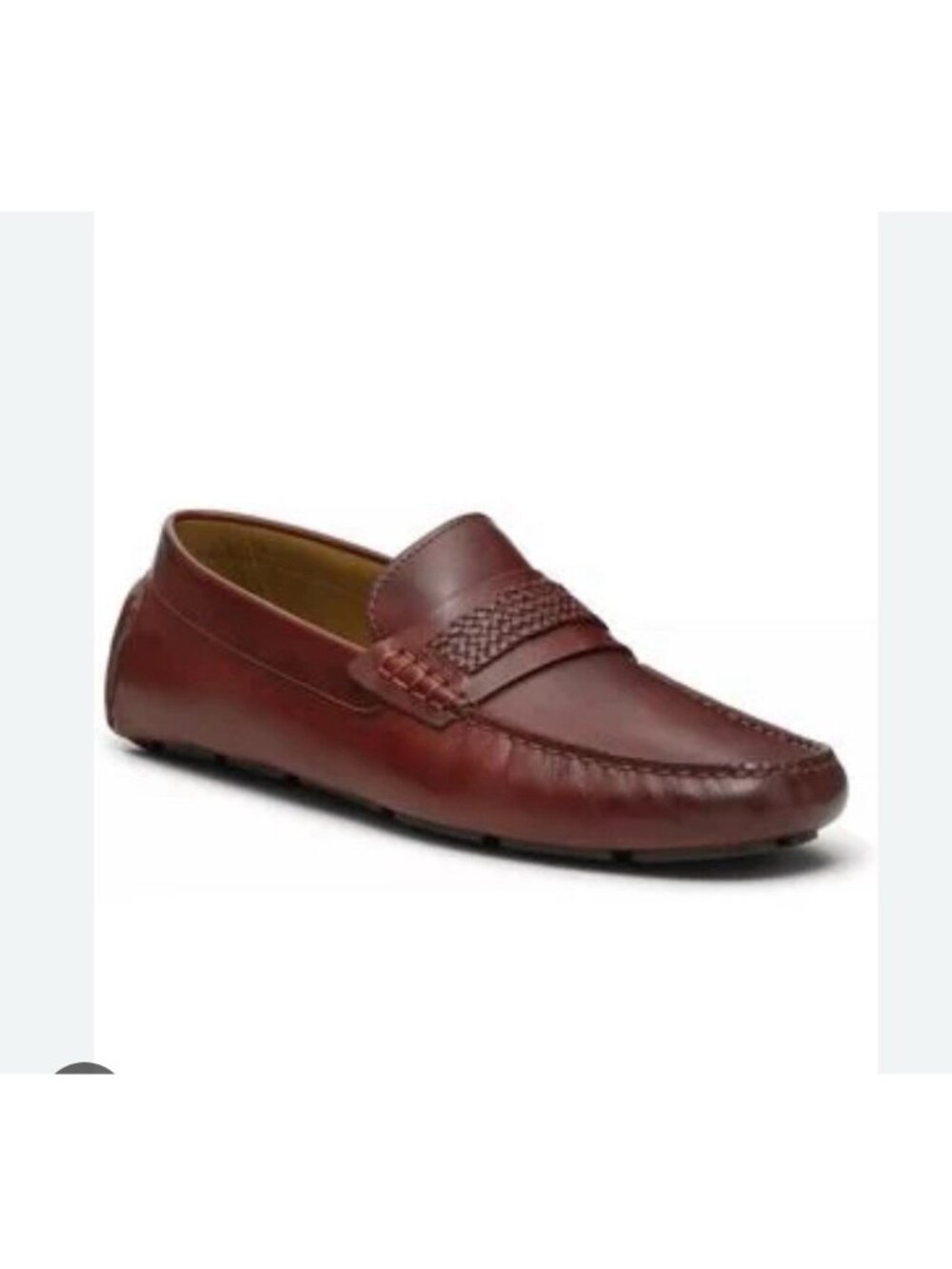 Vince Camuto Brown Leather Slip On Driving Loafers Ellyot Mens Size 10.5 M LN